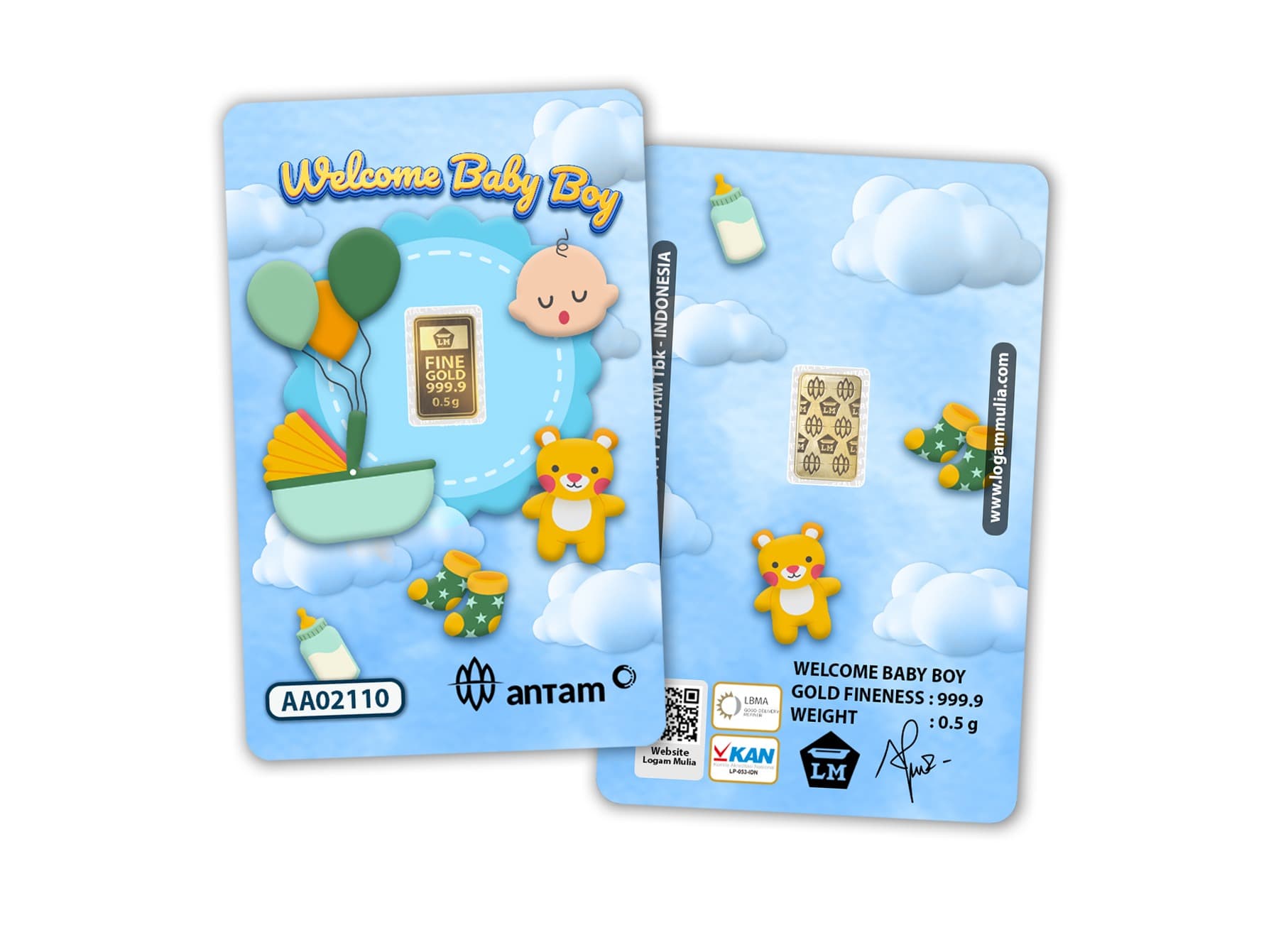 Emas Antam Gift Series Baby Boy 0.5 gr