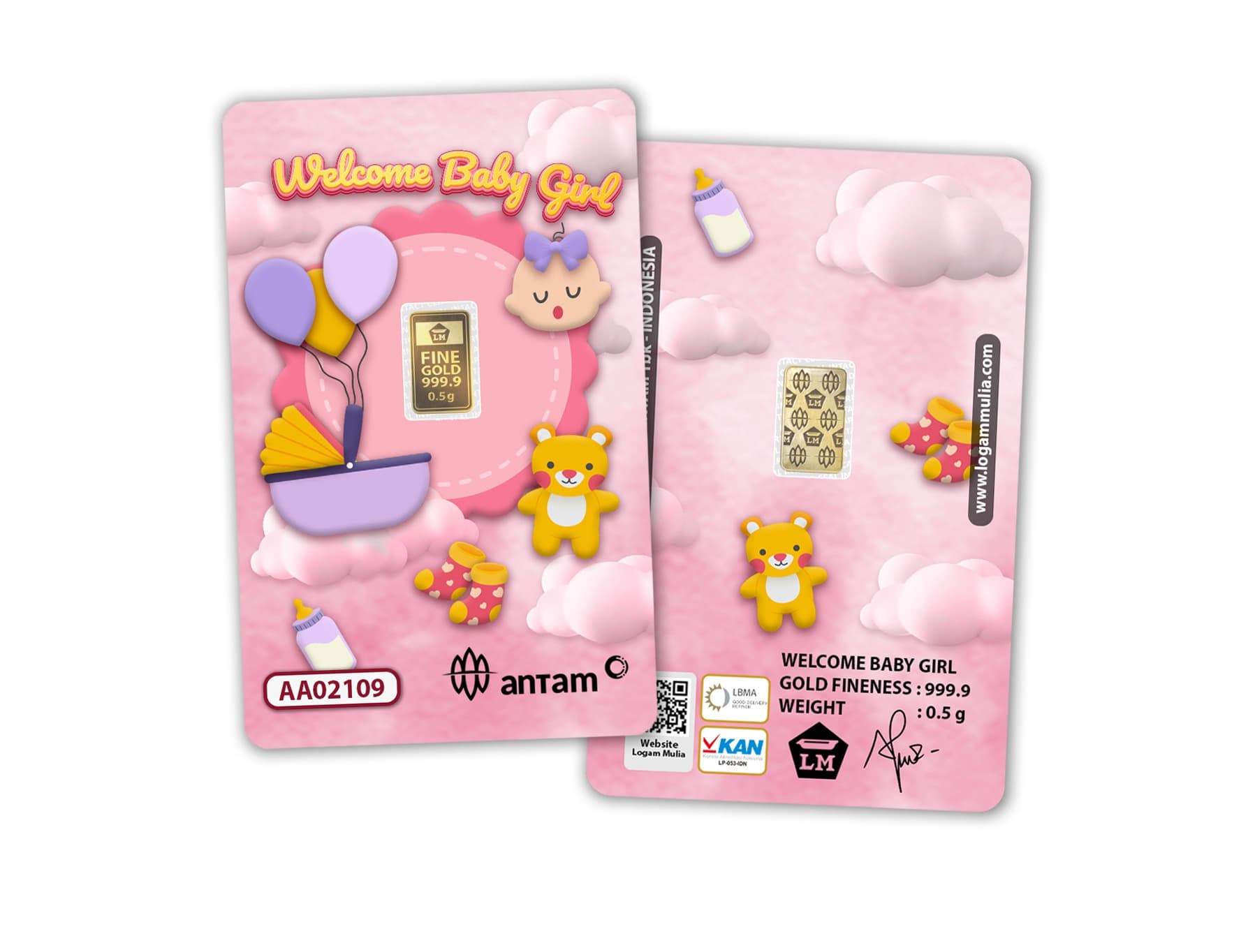 Emas Antam Gift Series Baby Girl 0.5 gr