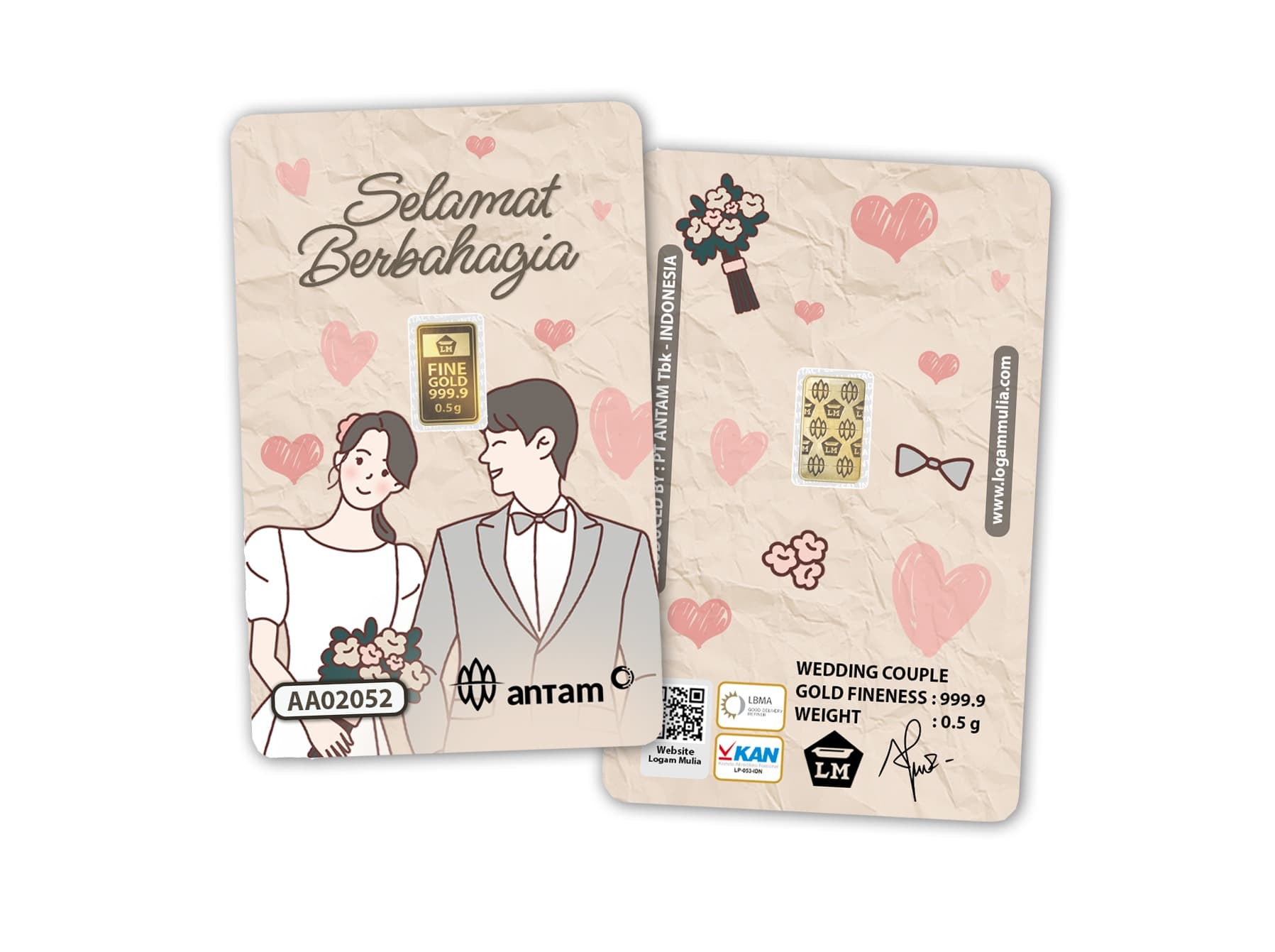 Emas Antam Gift Series Weeding Couple 0.5 gr