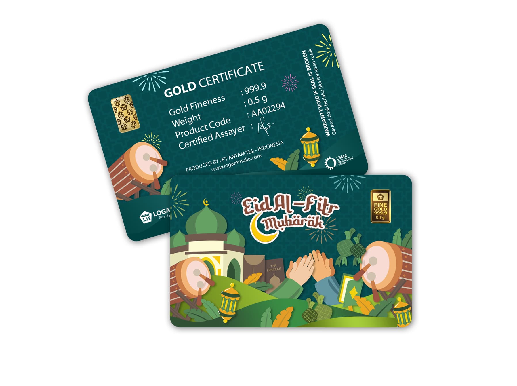Emas Antam Gift Series Happy Eid Mubarak 0.5 gr